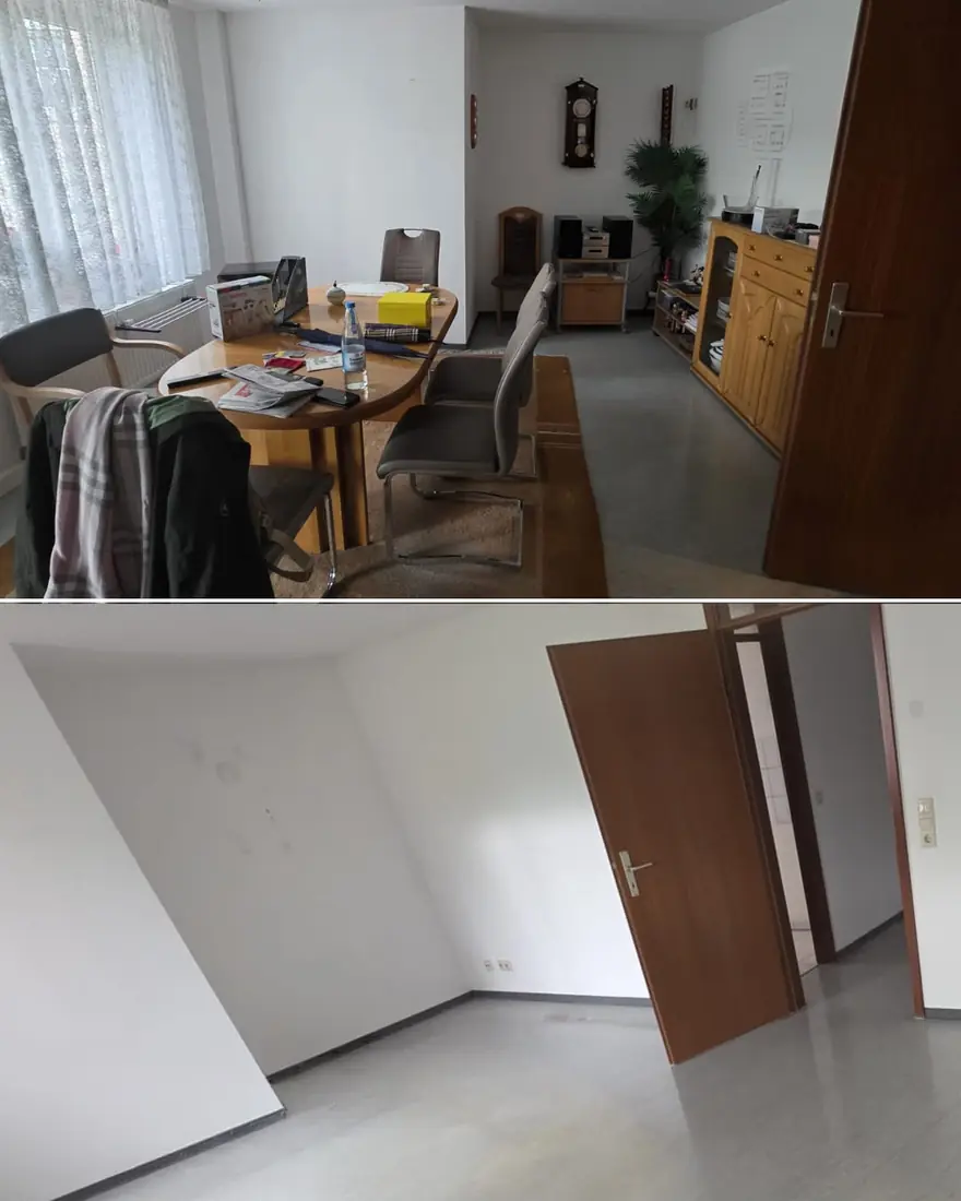 Vorher Nachher Haushaltsauflösung Esszimmer