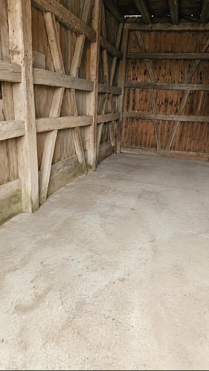 Nachher: besenrein geräumte Scheune nach Entrümpelung in Schwäbisch Gmünd